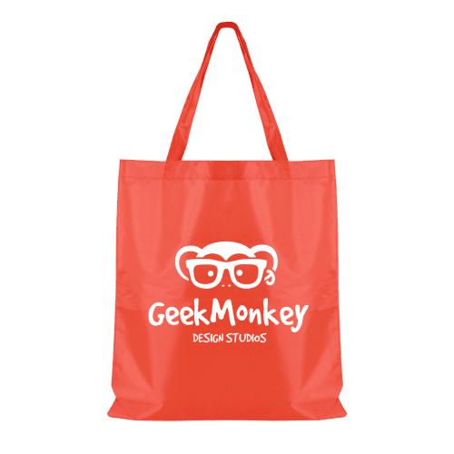 Logo Branded Morgan Polyester Shopper Bag in Red from Total Merchandise