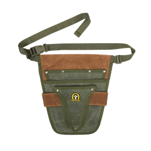 Logo Printed Garden Tool Waist Pouch in Green/Brown branded with your logo from Total Merchandise