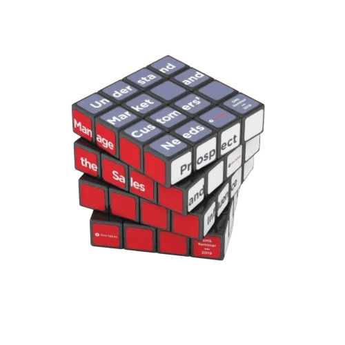 Promotional 4x4 Rubik's Cube in Black with a full colour design from Total Merchandise