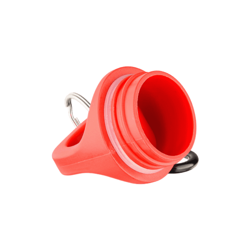 Logo Printed rPET Carabiner Clip Screw-Top Water Bottle in Red from Total Merchandise
