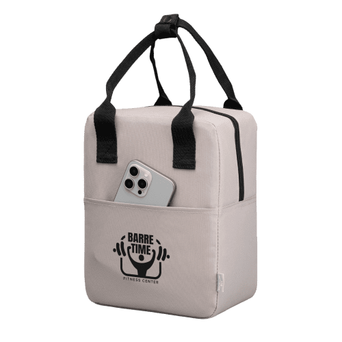 Branded rPET Insulated Lunch Cooler Bag in Dune Warm Grey from Total Merchandise