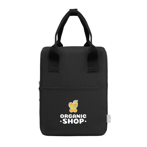 Promotional rPET Insulated Lunch Cooler Bag in Black from Total Merchandise
