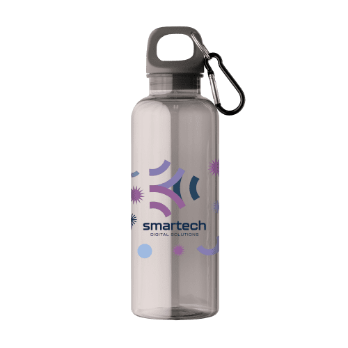 Branded Carabiner Water Bottle in Black from Total Merchandise