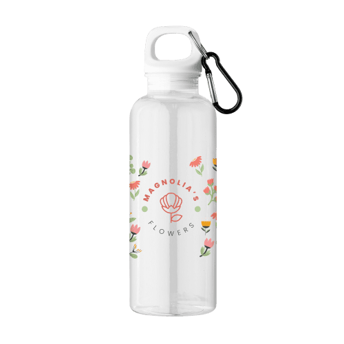 Promotional Carabiner Water Bottle in Clear from Total Merchandise