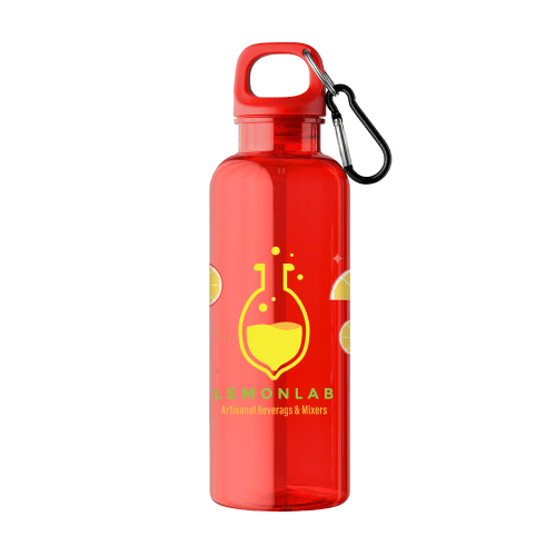 Promotional Carabiner Water Bottle in Red from Total Merchandise
