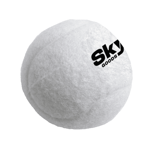 Promotional Pet Tennis Ball in White with a design from Total Merchandise