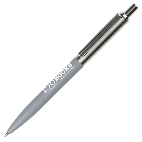 Personalised Memo Recycled Ballpen in Grey printed with your logo from Total Merchandise