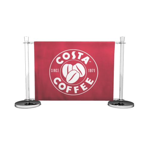 1m Cafe Barrier Kit custome printed with a logo