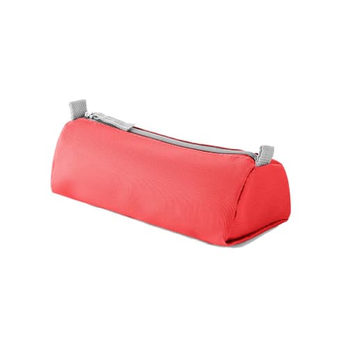 Branded Polyester Pencil Case in Red with a design form Total Merchandise