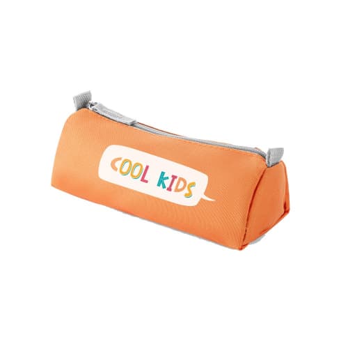 Promotional Polyester Pencil Case in Orange with a design from Total Merchandise