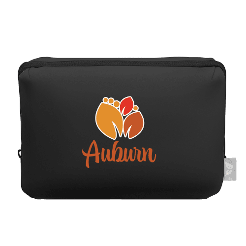 Logo Printed Multi Pocket Tech Bag in Black branded with your logo from Total Merchandise