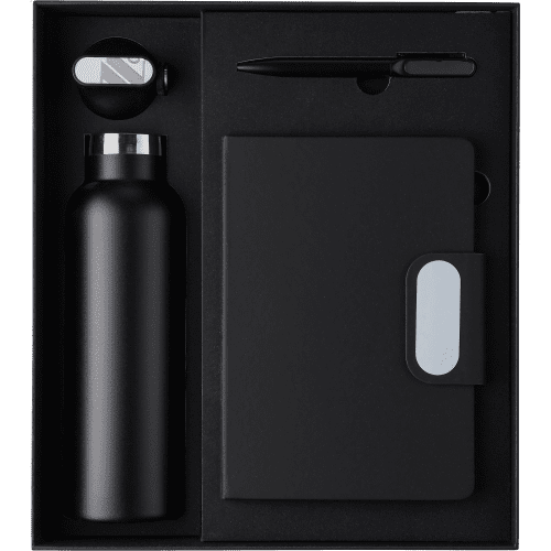 Promotional Recycled Office Gift Set in Black with a design from Total Merchandise