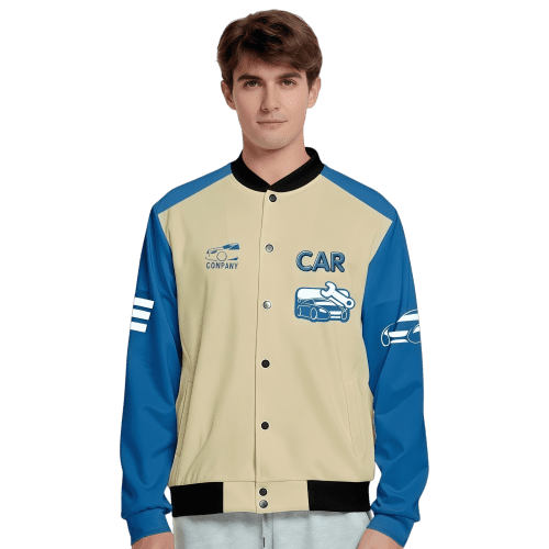 Branded Unisex Polyester Scuba Sublimated Varsity Jacket with a design from Total Merchandise