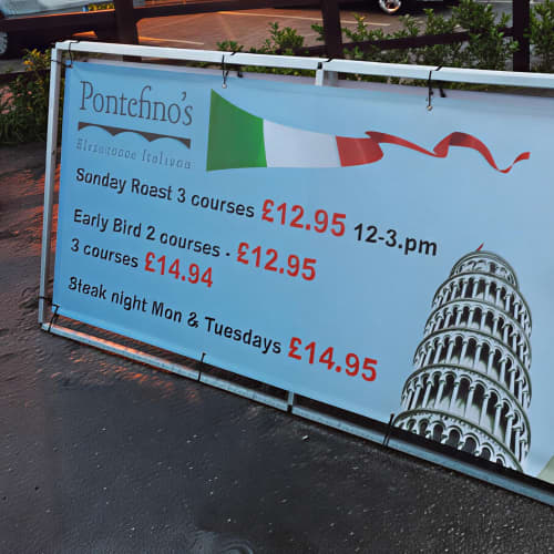 Custom Branded Double Sided 1.5m Live Outdoor A Banner Kit in White