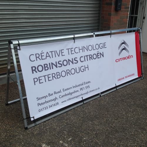 Logo Branded Double Sided 2.5m Live Outdoor A Banner Kit in White