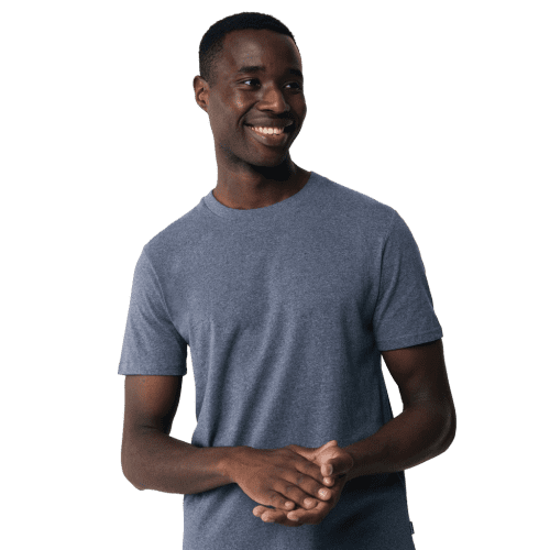 IQONIQ Manuel Recycled Cotton T-Shirt in Heather Navy from Total Merchandise