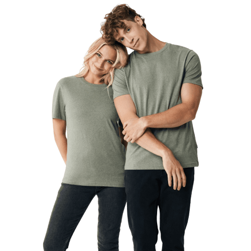 IQONIQ Manuel Recycled Cotton T-Shirt in Heather Green from Total Merchandise