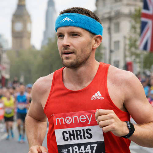 Lifestyle image of the Cotton Towelling Headband with a design from Total Merchandise