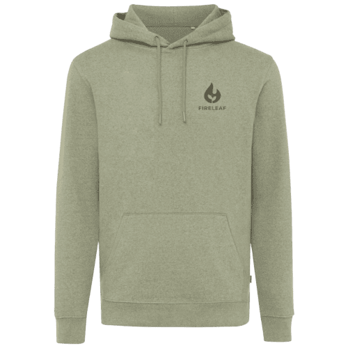 IQONIQ Torres Recycled Cotton Hoodie in Heather Green