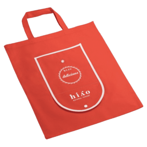 Promotional Non-Woven Foldable Bag in Red printed with your logo from Total Merchandise