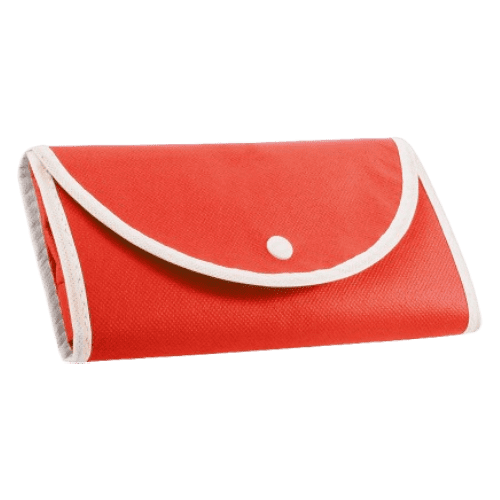 Custom Printed Non-Woven Foldable Bag in Red printed with your logo from Total Merchandise