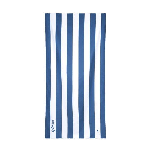 Branded Dock & Bay Quick Dry Towel in Navy Blue with a design from Total Merchandise