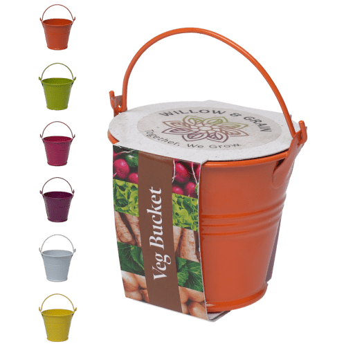 Logo Branded Coloured Mini Bucket Grow Kit in Yellow branded with your logo from Total Merchandise