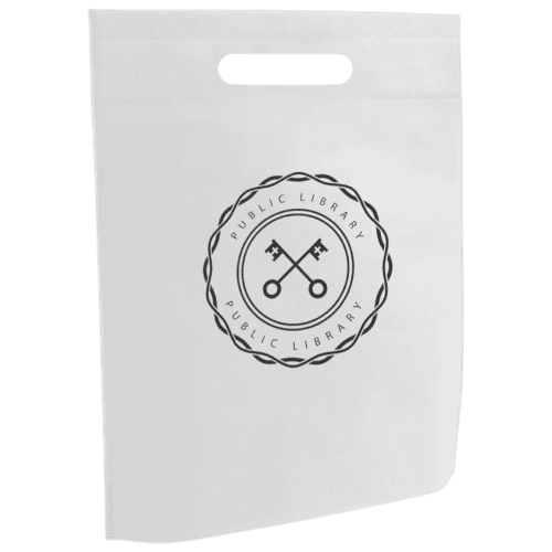 Logo Printed Non-Woven Carrier Bags in White customised with your logo from Total Merchandise