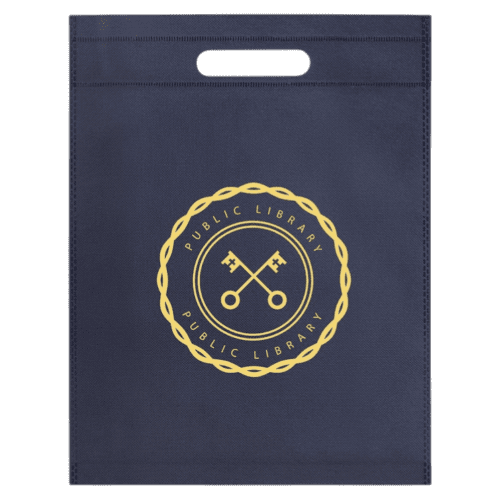 Logo Branded Non-Woven Carrier Bags in Blue customised with your logo from Total Merchandise