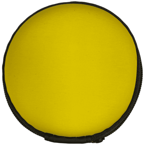 Promotional Round EVA Cable Case in Yellow with a design from Total Merchandise