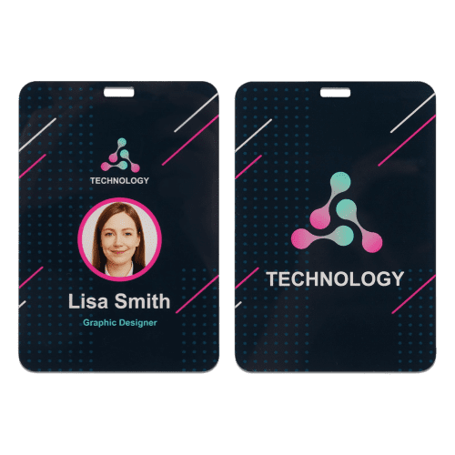 Promotional Small Acrylic Name Tag printed with your company logo on both sides in full-colour