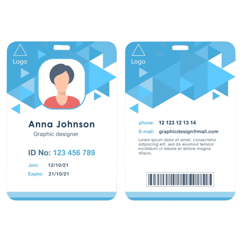 Personalised Small Acrylic Name Tag printed with your company logo on both sides in full-colour