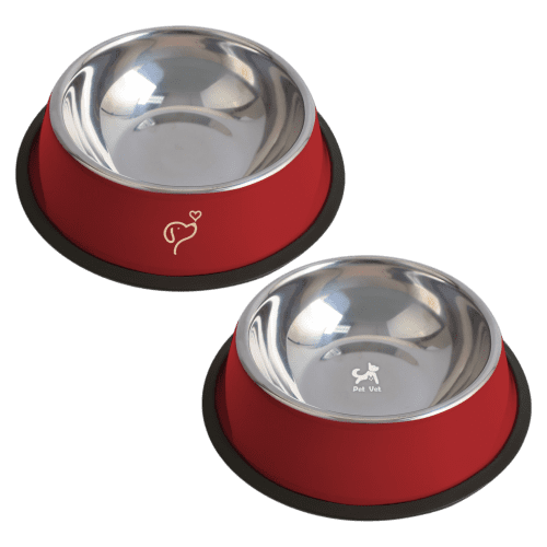 Promotional Small Pet Feeding Bowl in Red branded with your logo from Total Merchandise