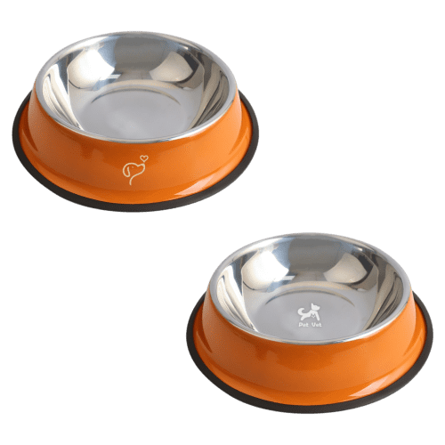 Personalised Small Pet Feeding Bowl in Orange branded with your logo from Total Merchandise