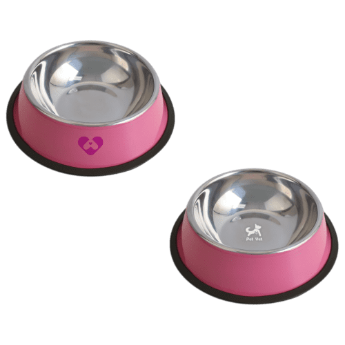 Custom Printed Small Pet Feeding Bowl in Pink branded with your logo from Total Merchandise