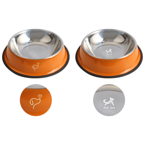 Logo Branded Small Pet Feeding Bowl in Orange branded with your logo from Total Merchandise