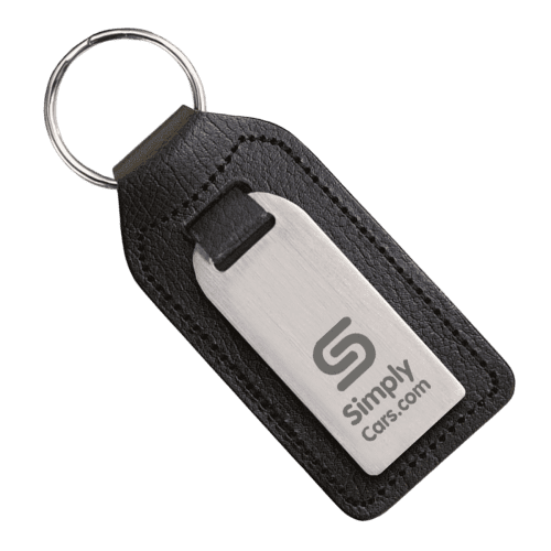 Custom Branded Eco Stainless Steel Medallion Keyfobs in Black engraved with you company logo