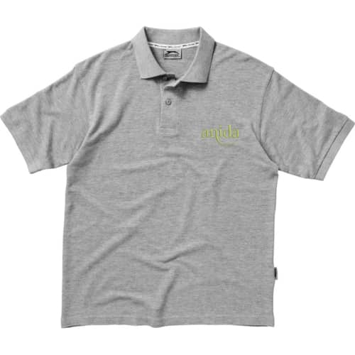 Slazenger Polo Shirts with a company printed logo available in sport grey from Total Merchandise