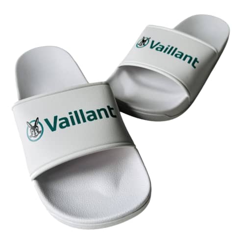 Promotional printed Sliders in White with a design from Total Merchandise