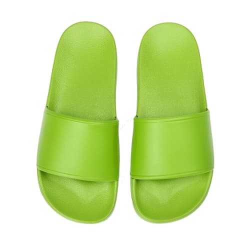 Custom Printed Coloured Sliders in Lime with a design from Total Merchandise