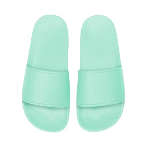 Branded Coloured Sliders in Mint with a design from Total Merchandise