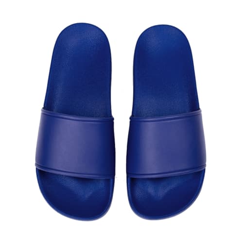 Custom Coloured Sliders in Navy with a design from Total Merchandise