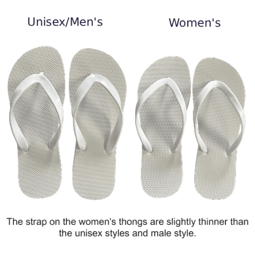 Promotional Men's Classic Rubber Flip Flops in White printed with your logo from Total Merchandise