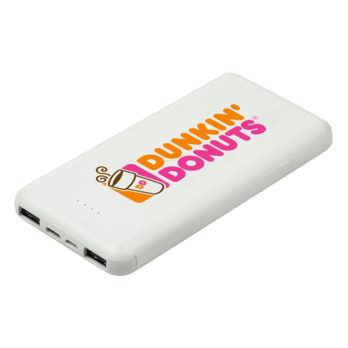 Promotional Eco Pro 10,000mAh Powerbank in White with a design from Total Merchandise