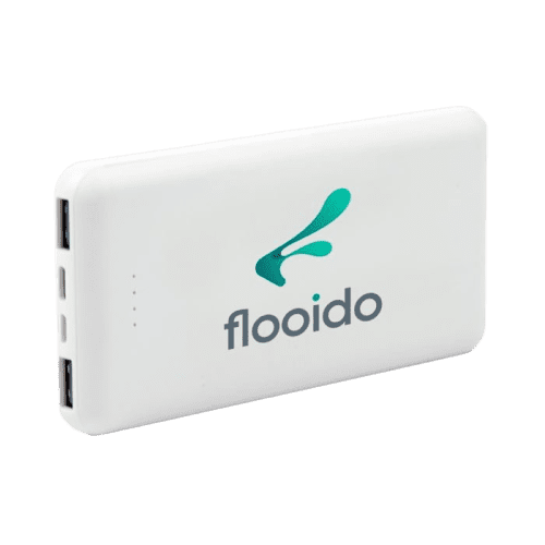 Branded Eco Pro 10,000mAh Powerbank in White with a design from Total Merchandise
