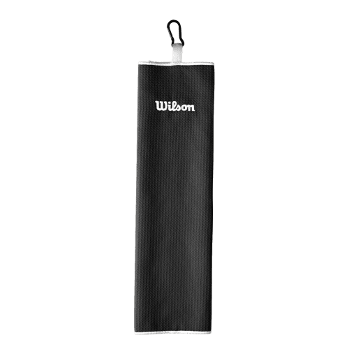 Wilson Staff Microfibre Tri-fold Golf Towel in Black