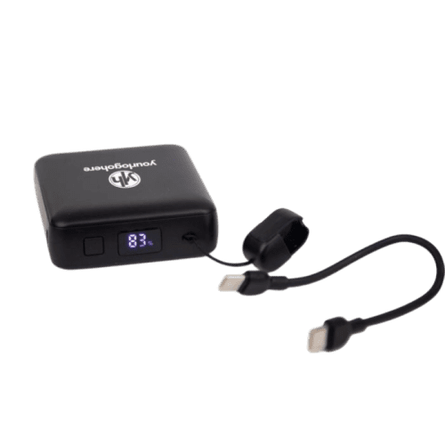 Logo branded Compact Deluxe 10,000mAh Powerbank in Black with a design from Total Merchandise