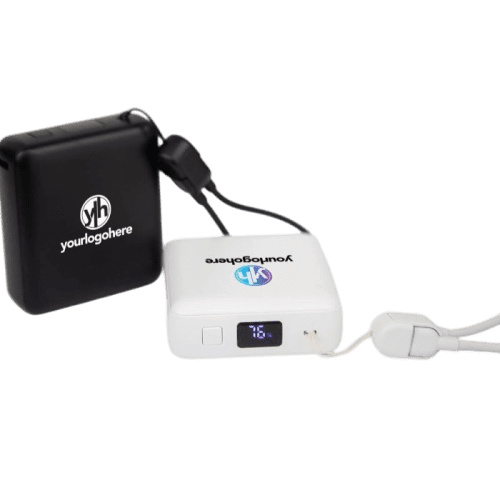 Custom Promotional Compact Deluxe 10,000mAh Powerbank with a design from Total Merchandise