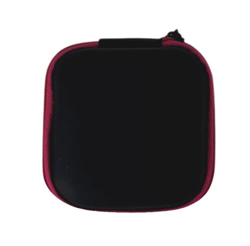 Branded Square Tech Cable Case in Magenta with a design from Total Merchandise