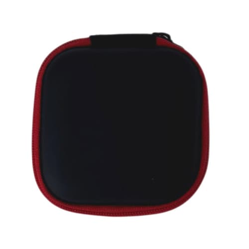 Promotional Square Tech Cable Case in Red with a design from Total Merchandise